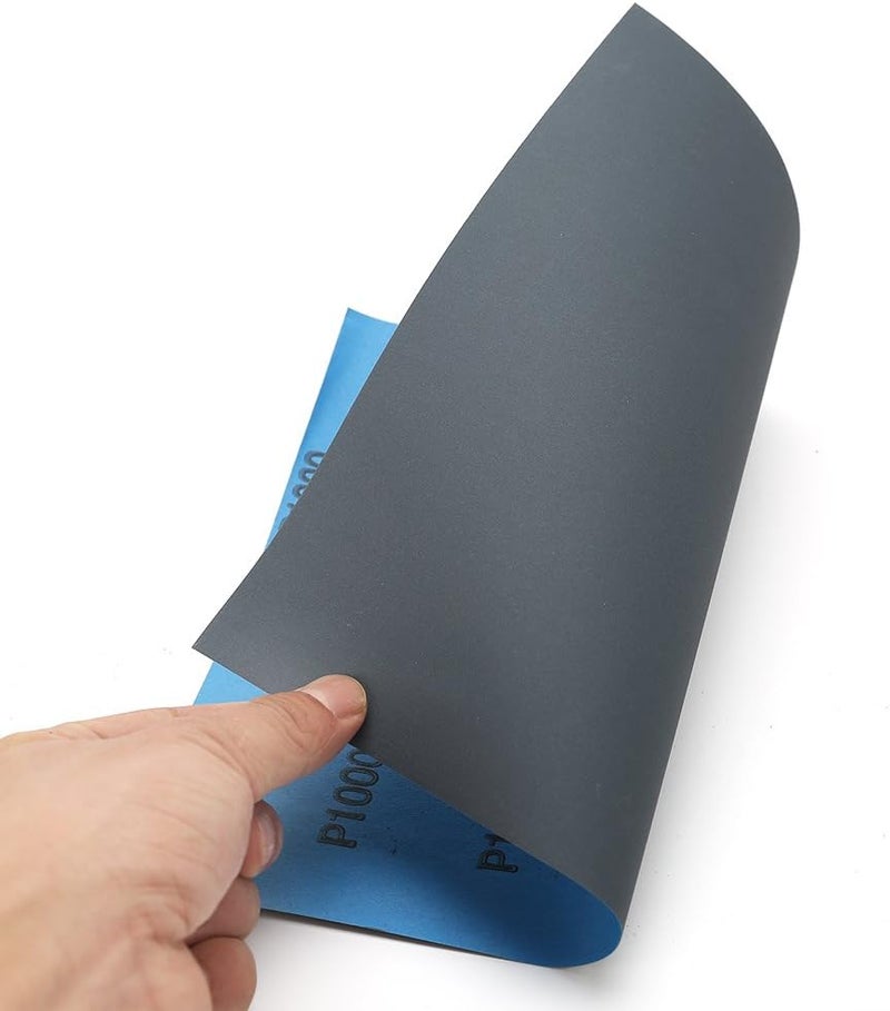 LotFancy ورق صنفرة 1000 حبيبة، 9 × 11 30 قطعة ورق صنفرة جاف ورطب، ورقة صنفرة كربيد السيليكون لصنفرة السيارات والأخشاب والأثاث والمعادن، التلميع، والتشطيب - Image 2